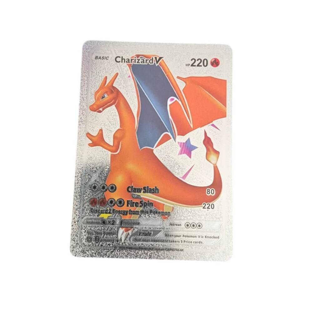 Charizard V Silver Card 220HP Fire Type New